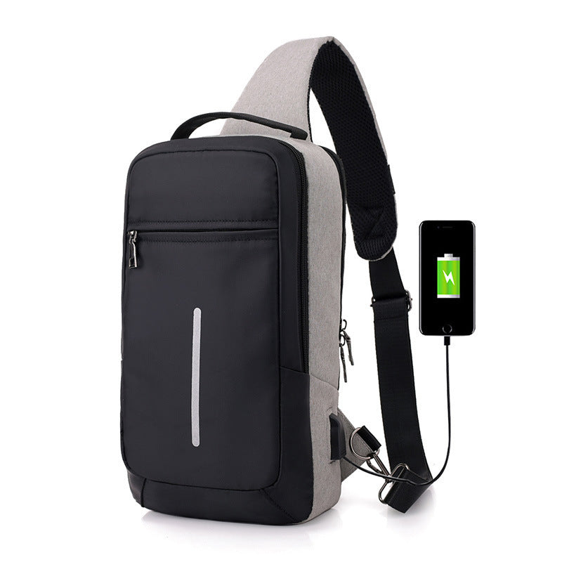 Väska med säker USB-laddning. Alltid ha dina saker under uppsikt.