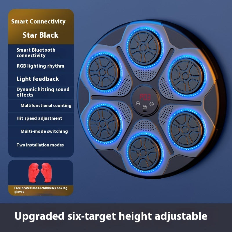 Boxningsmaskin för träning och lek. RGB ljus musik via Bluetooth uppladdningsbar.