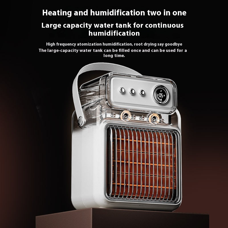 1200W 2 en 1 eficiente con doble confort de calor y humedad, calentador de mesa con protección contra sobrecalentamiento, calentador interior apto para hogar, oficina.