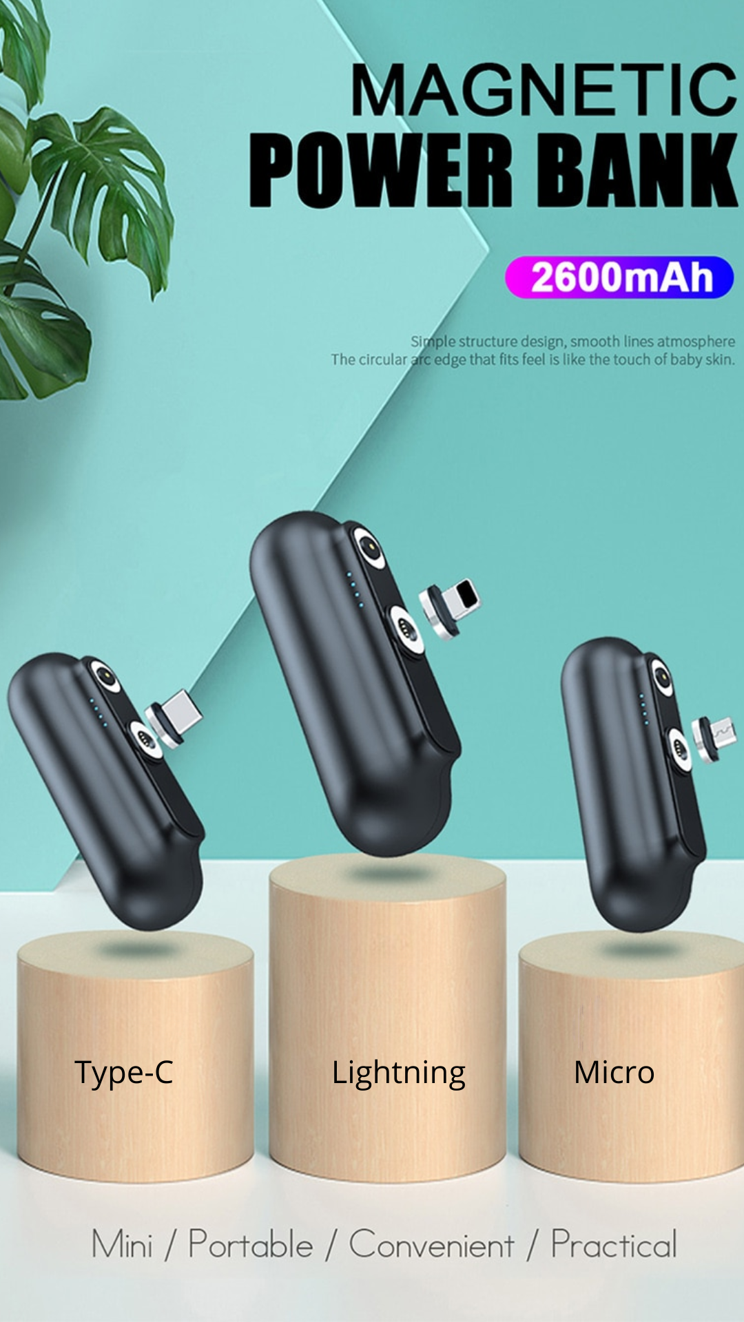 Portabel magnetisk smart powerbank