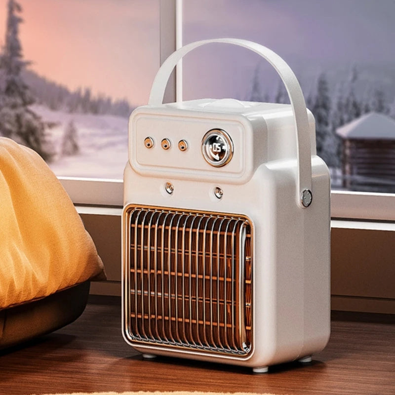 1200W 2 en 1 eficiente con doble confort de calor y humedad, calentador de mesa con protección contra sobrecalentamiento, calentador interior apto para hogar, oficina.