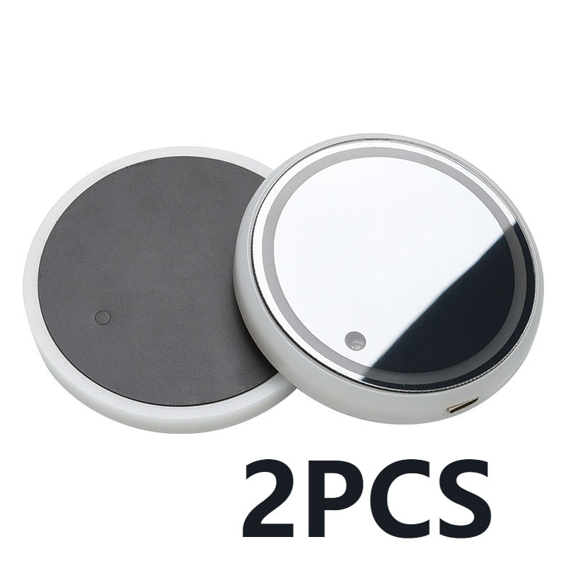 2 Pack Färgglad LED-upplyst Glasunderlägg med Usb laddning.