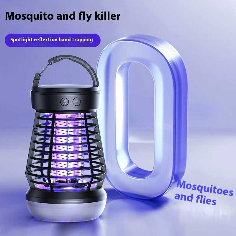 2 in 1 Insect killer perfect for the terrace, camping or at home, with lighting and SOS lamp. USB rechargeable energy efficient.