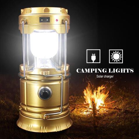 Waterproof LED Lamp USB charging and Solar Energy. 
Shockproof, foldable. 