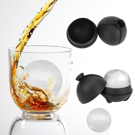 Circular ice cube with funnel