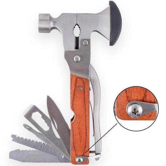 Tools with multiple functions in Metal and Wood.