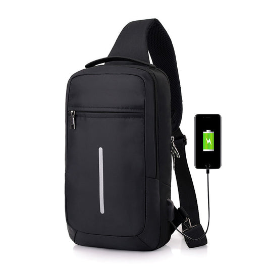 Väska med säker USB-laddning. Alltid ha dina saker under uppsikt.